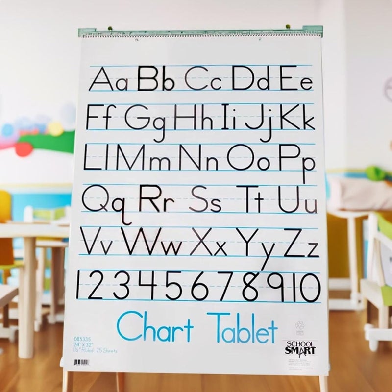 School Smart Chart Paper Pad, 32 x 24 Inches, 1-1/2 Inch Rule, 25 Sheets - Image 4